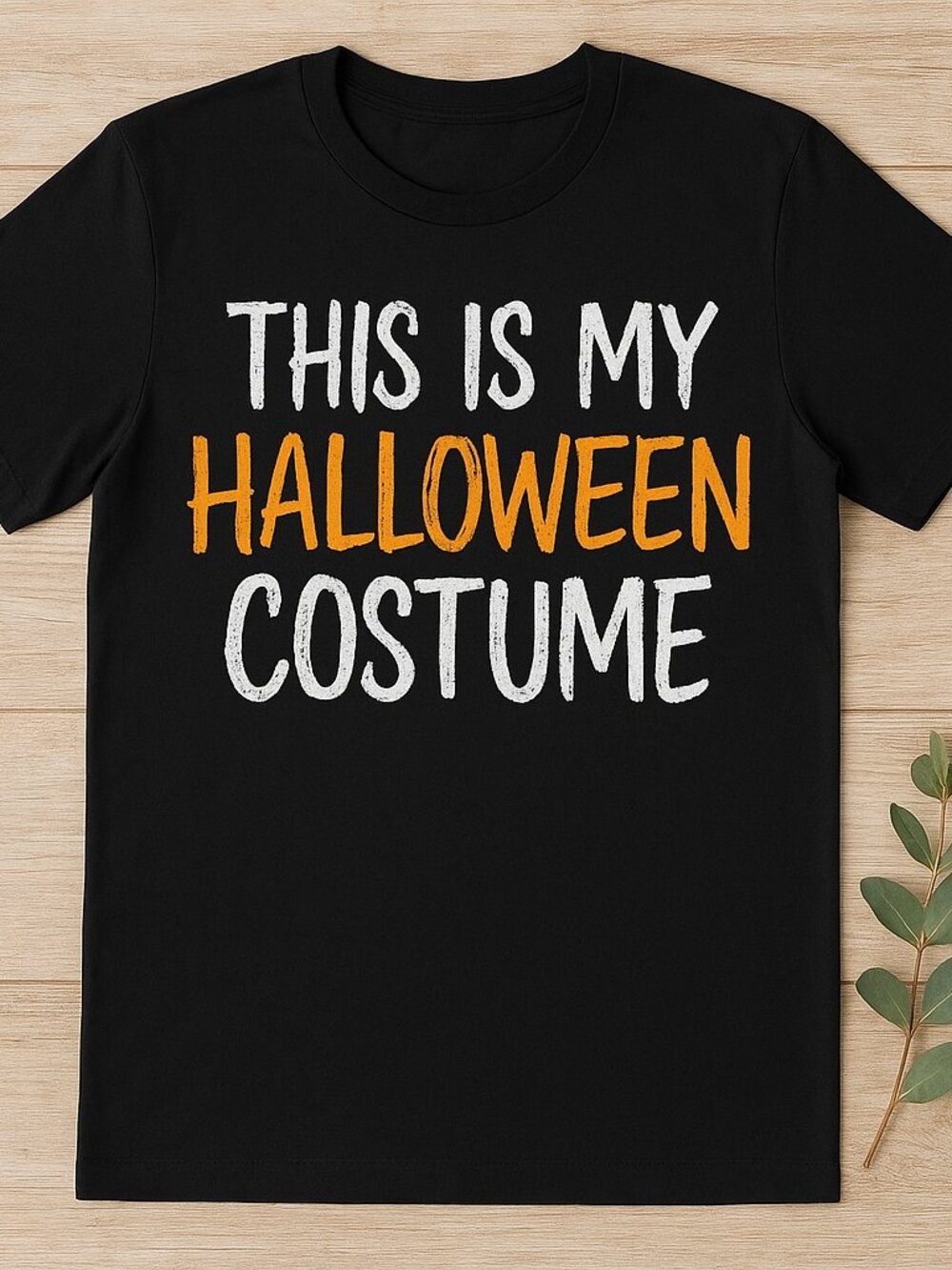 This Is My Halloween Costume Graphic Tee | Funny Halloween Black T-Shirt